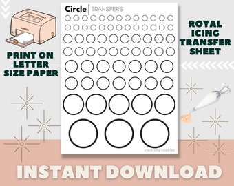 CIRCLES | Royal Icing Transfer Sheet >>> INSTANT DOWNLOAD!