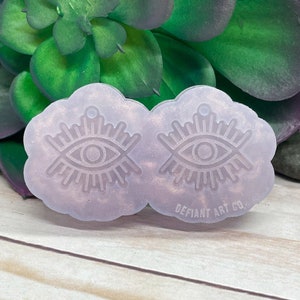 Evil Eye Earrings Food Safe Silicone Mold for Resin, Jesmonite, Clay, Soap, Wax Melts, Candy, and More
