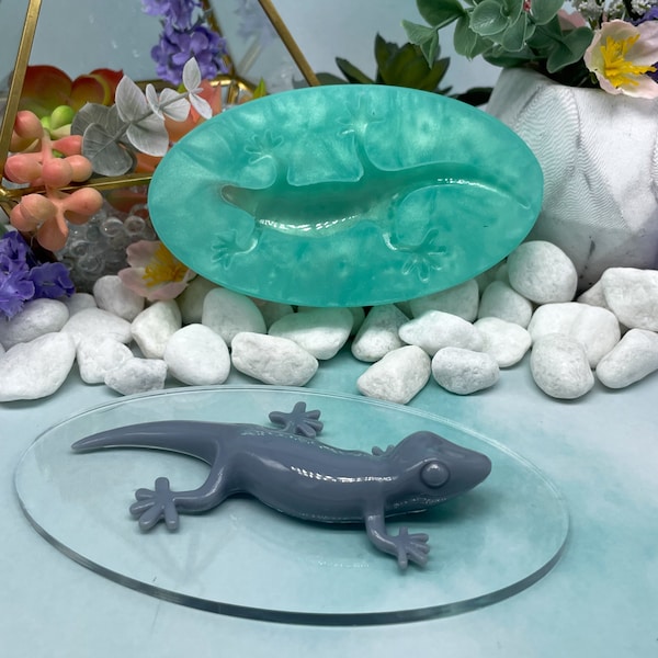 3D Gecko Lizard Food Safe Silicone Mold for Resin, Jesmonite, Clay, Soap, Wax Melts, Candy, and More