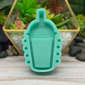 Boba Tea Shaker Keychain Food Safe Silicone Mold for Resin, Jesmonite, Clay, Soap, Wax Melts, Candy, and More