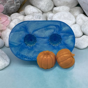 Earring-Sized 3D Pumpkin Mold for Resin, Jesmonite, Clay, Soap, Wax Melts, Candy, and More