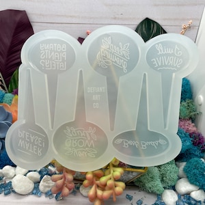 Plant Tags/Labels/Stakes Food Safe Silicone Mold for Resin, Jesmonite, Clay, Soap, Wax Melts, Candy, and More