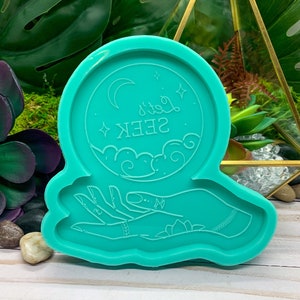 Let's Seek Crystal Ball Food Safe Silicone Mold for Resin, Jesmonite, Clay, Soap, Wax Melts, Candy, and More