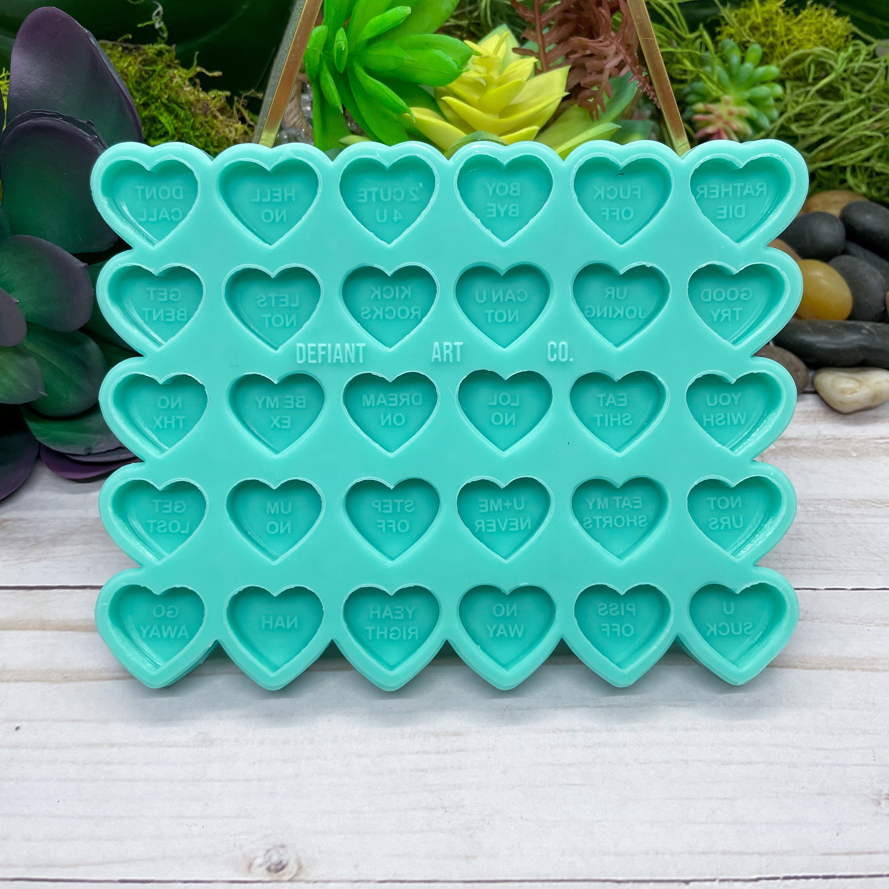 XOXO & BE MINE Heart Silicone Mold / Heart Silicone Mold / Valentines –  Farmhouse Fabrication