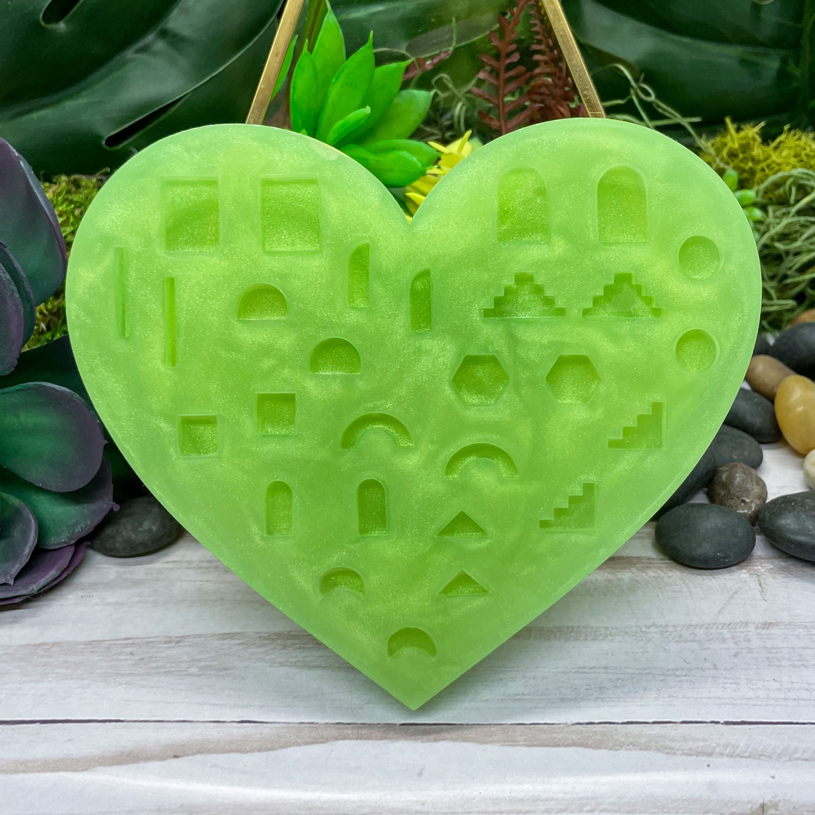 Geometric Studs/Shaker Bits Food Safe Silicone Mold Palette for Resin, Jesmonite, Clay, Soap, Wax Melts, Candy, and More