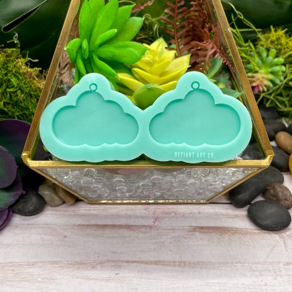 Cloud Earrings Food Safe Silicone Mold for Resin, Jesmonite, Clay, Soap, Wax Melts, Candy, and More