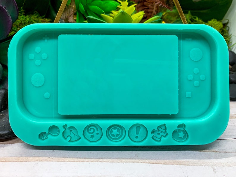 Switch Silicone Shaker Mold with Animal Crossing Bits for Resin, Jesmonite, Clay, Soap, Wax Melts, Candy, and More 