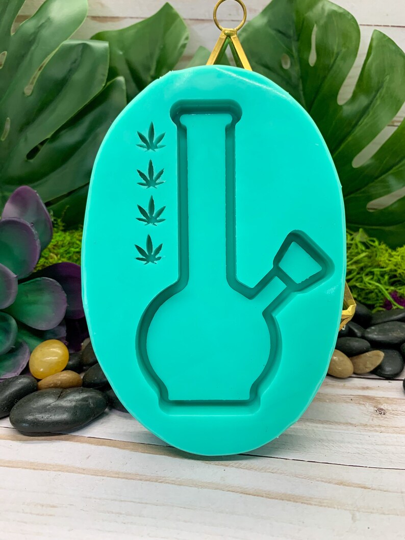 Bong with Weed Bits Silicone Resin Mold Etsy
