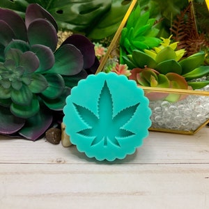 Marijuana/Pot Leaf Food Safe Silicone Mold for Resin, Jesmonite, Clay, Soap, Wax Melts, Candy, and More