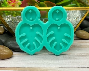 Monstera Plant Earrings Food Safe Silicone Mold for Resin, Jesmonite, Clay, Soap, Wax Melts, Candy, and More