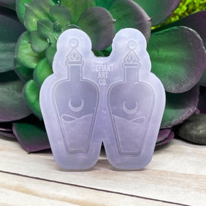 Potion Bottle Earrings Food Safe Silicone Mold for Resin, Jesmonite, Clay, Soap, Wax Melts, Candy, and More