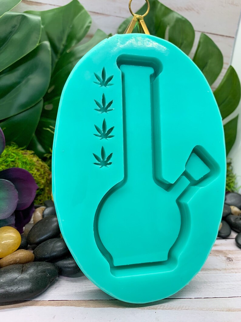 Bong with Weed Bits Silicone Resin Mold Etsy