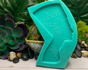 Egyptian Queen Nefertiti Food Safe Silicone Mold for Resin, Jesmonite, Clay, Soap, Wax Melts, Candy, and More