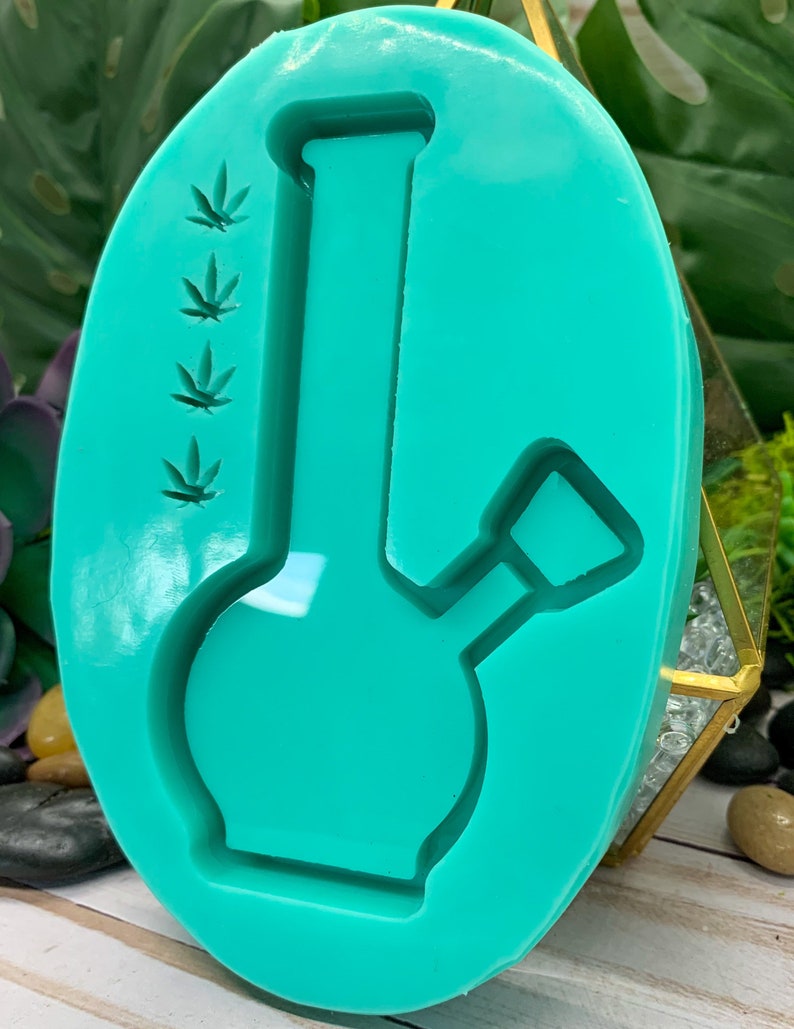 Bong with Weed Bits Silicone Resin Mold Etsy