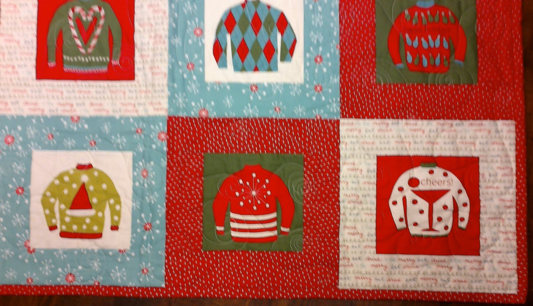 Ugly Christmas Sweater Lap Quilt Etsy UK