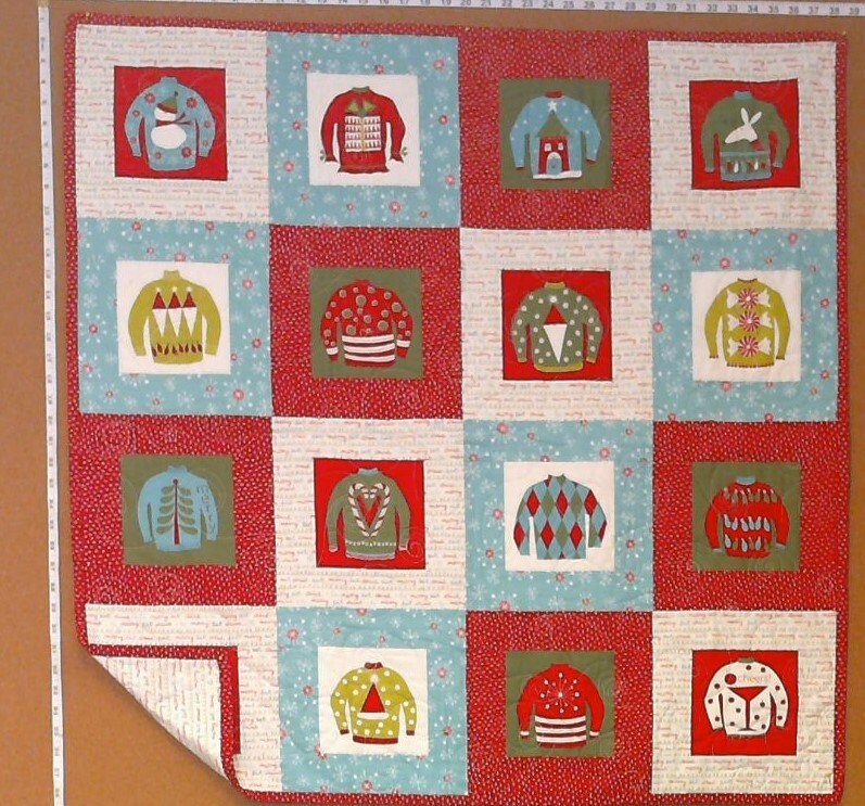 Ugly Christmas Sweater Lap Quilt Etsy UK