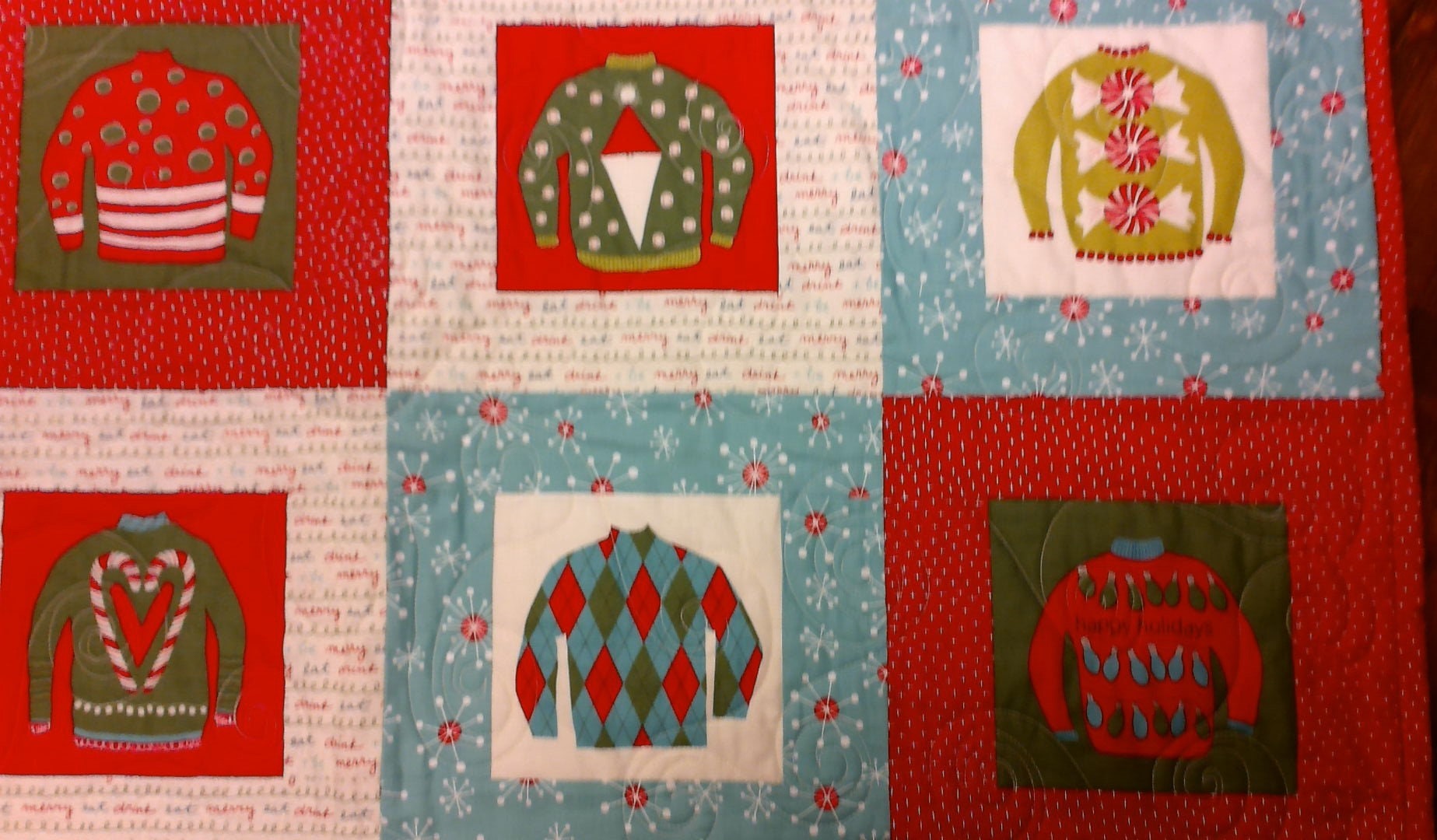 Ugly Christmas Sweater Lap Quilt Etsy UK