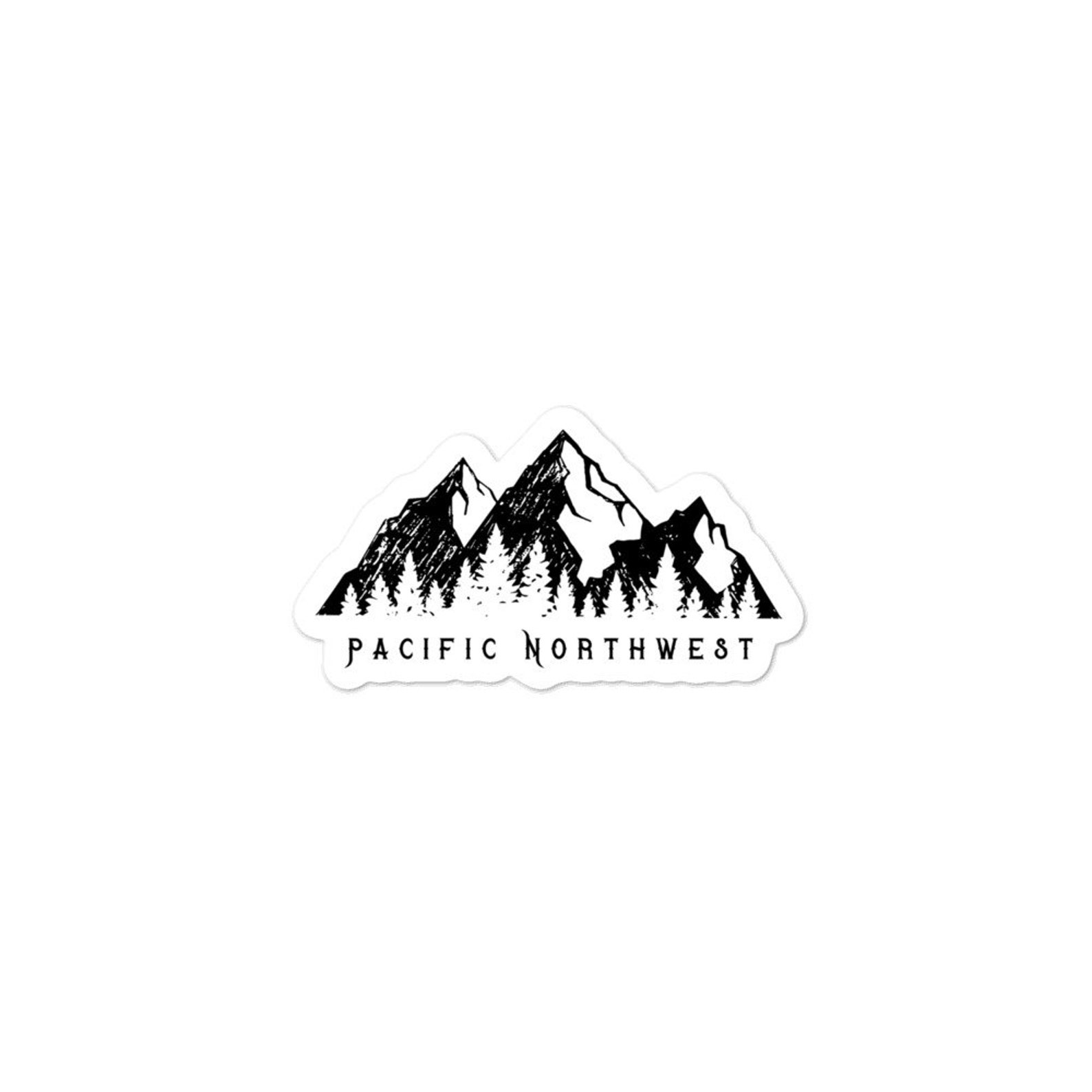 Pacific Northwest Landscape Sticker | Etsy