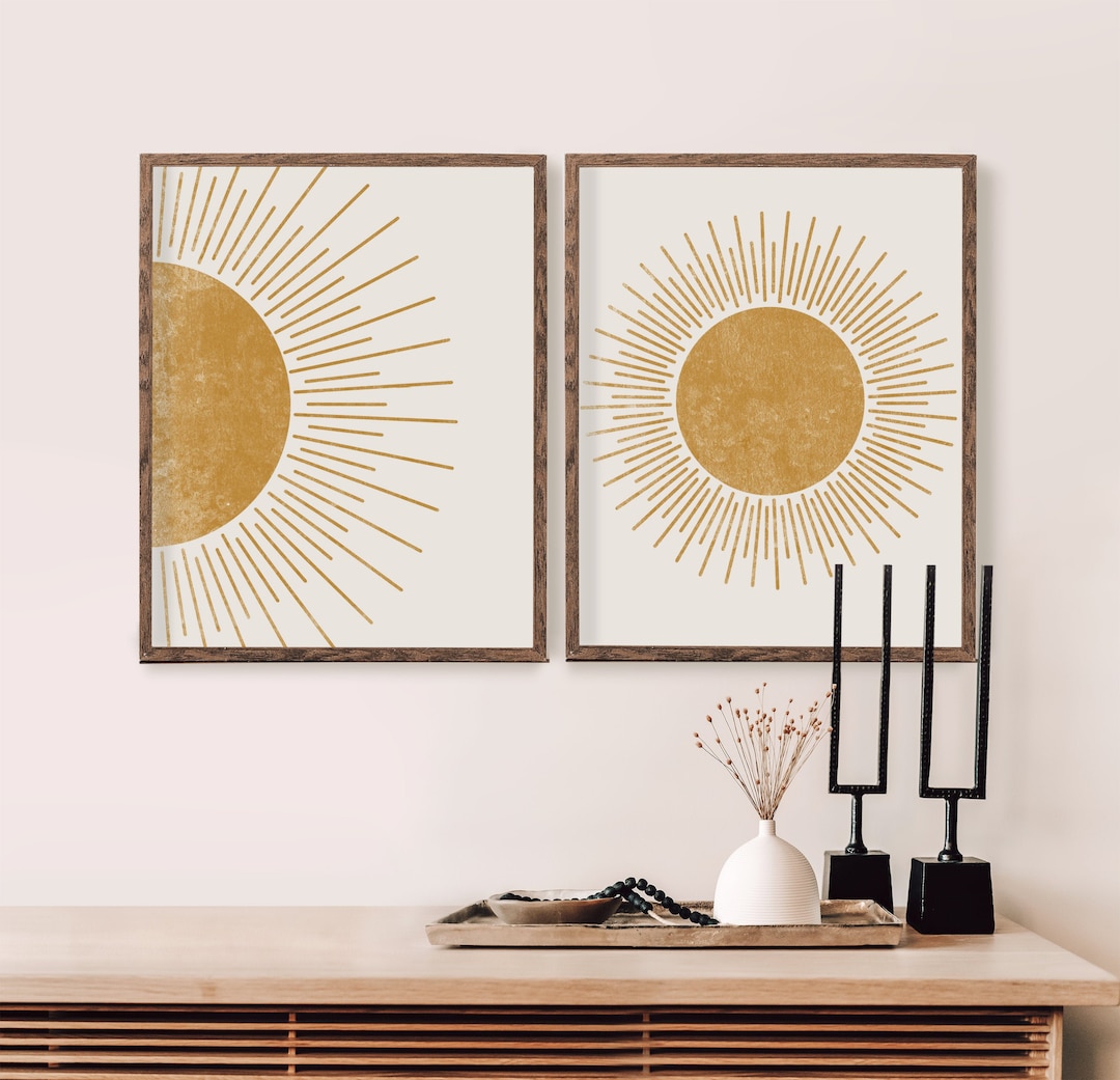 Boho Wall Decor Boho Prints Boho Art Wall Art Set - Etsy