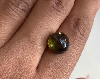 5.1 ct Olive Green Tourmaline Cabochon