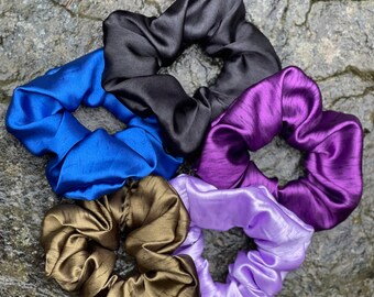 Satin Hair Ties / Satin Scrunchie Curly Hair Scrunchie