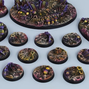 Alien Hive - Battle ready 3D bases for wargames, miniatures, figures - Different Sizes [PAINTED]