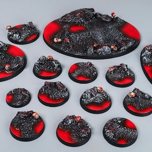 Bloodfields - Painted bases for wargames, miniatures, figures - Different Sizes
