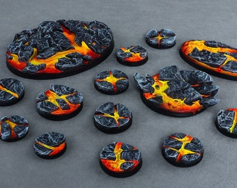 Battle Bases - Lava -  Different sizes [PAINTED]