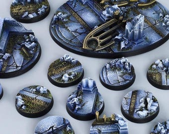 Monasterio en ruinas - Bases 3D listas para la batalla para juegos de guerra, miniaturas y figuras - Diferentes tamaños [PINTADO]