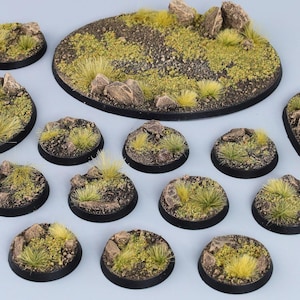 Classic Steppe - Battle ready bases for wargames, miniatures, figures - Different Sizes [PAINTED]