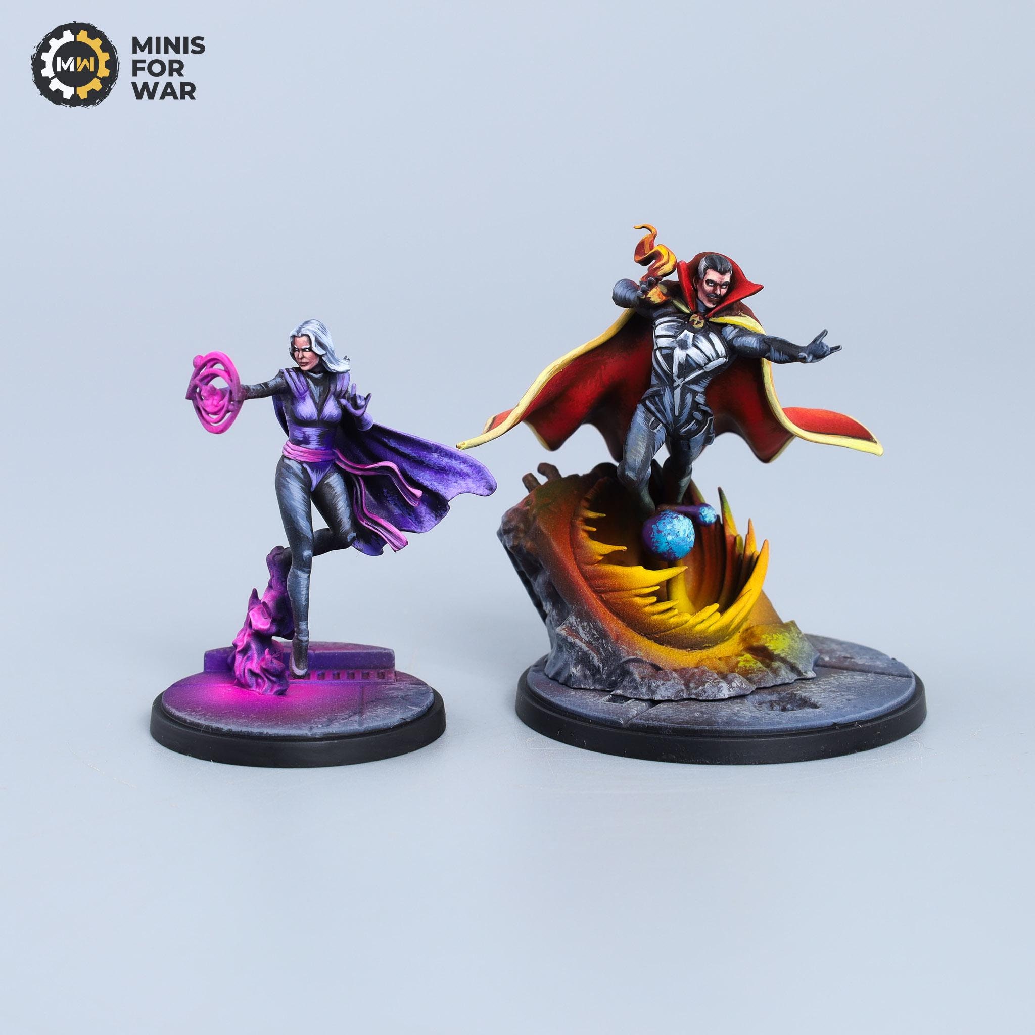 Marvel Crisis Protocol: Doctor Strange Y Clea – Pack De Miniaturas En Inglés Para El Juego De Mesa épico De Atomic Mass Games