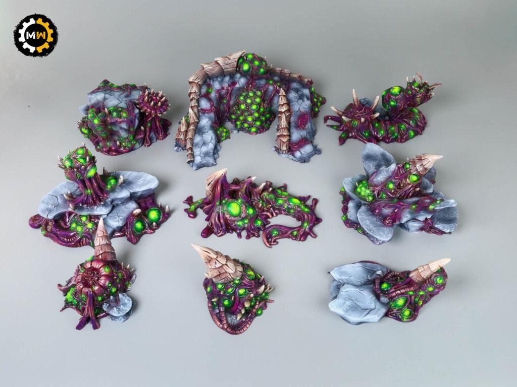 Hive Cluster – Painted 3D Terrain Full Set - Etsy