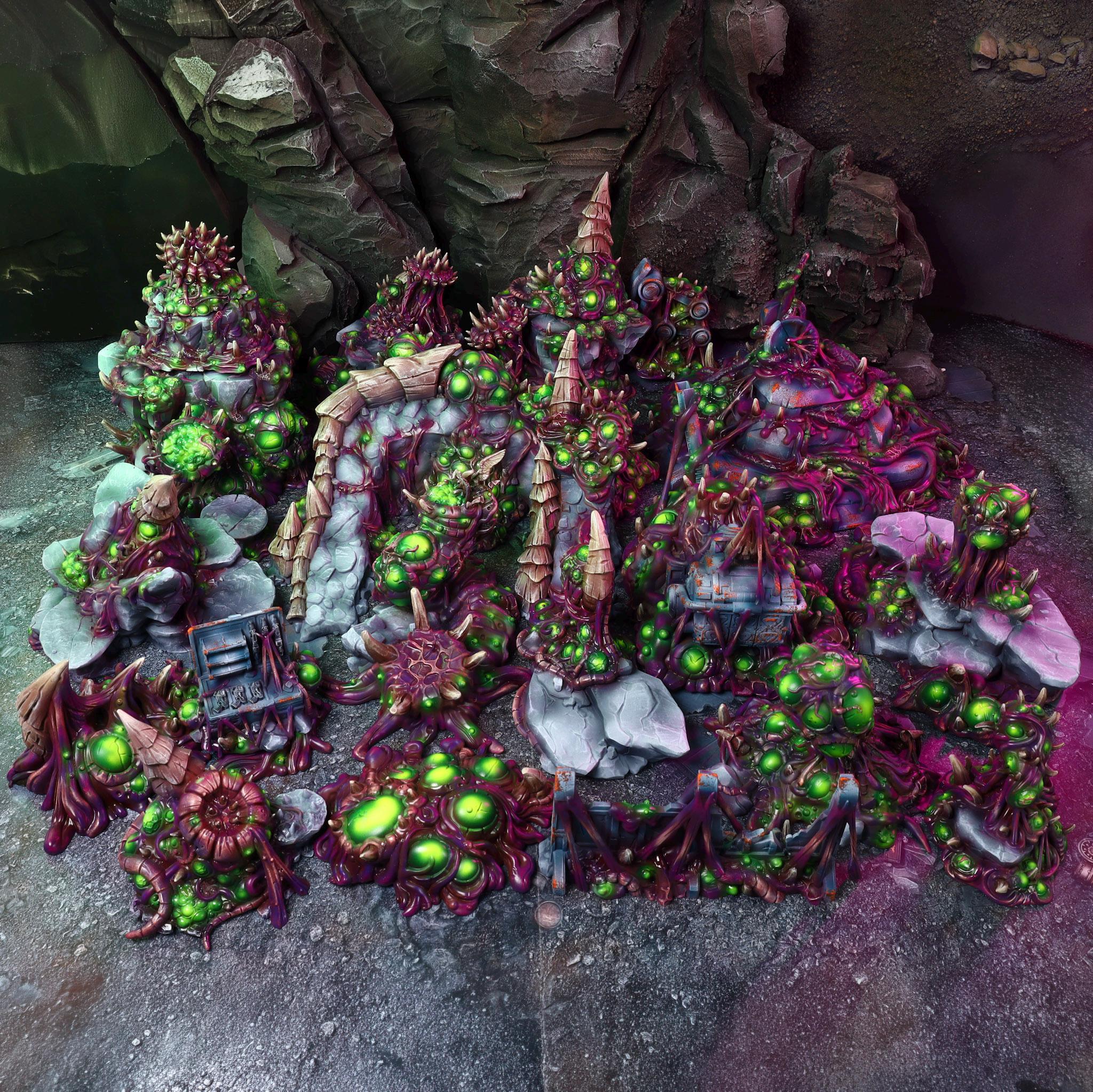 Hive Cluster – Painted 3D Terrain Full Set - Etsy