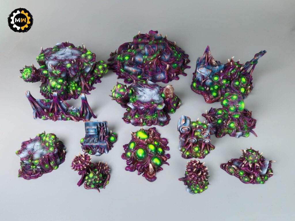 Hive Cluster – Painted 3D Terrain Full Set - Etsy