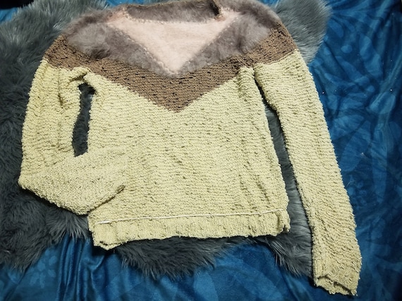 Angora Sweater With Chevron Design
