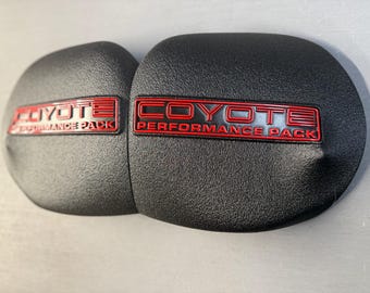 2015-2026  Mustang Strut Tower Covers ( Coyote performance pack logo) choose logo color