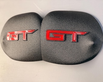 2015-2026 Mustang Strut Tower Covers: GT  (Set of 2) (choose logo color)