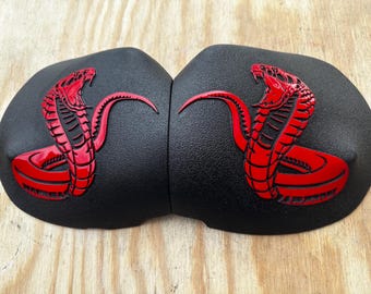 2015-2026  Mustang GT350 Strut Tower Covers (king cobra) chose logo color