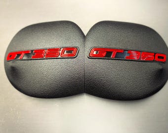 2015-2026  Mustang GT350 Strut Tower Covers (embossed gt350 ) chose logo color in ad