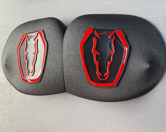 Mustang Strut Tower Covers (2015-2025): Dark Horse Logo (choose logo color)