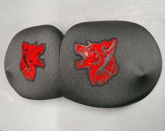 2015-2026 Ford Mustang Strut Tower Covers (howling coyote head) (chose color for logo)