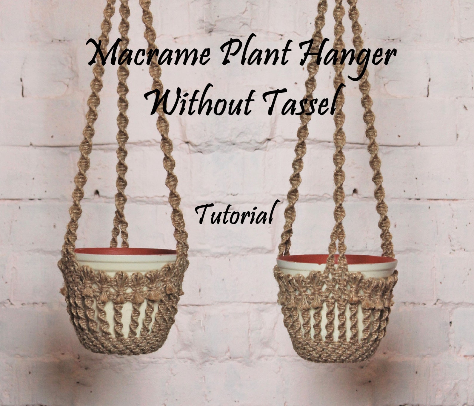 Macrame Plant Hanger Without Tassel Macramé plant hanging Etsy