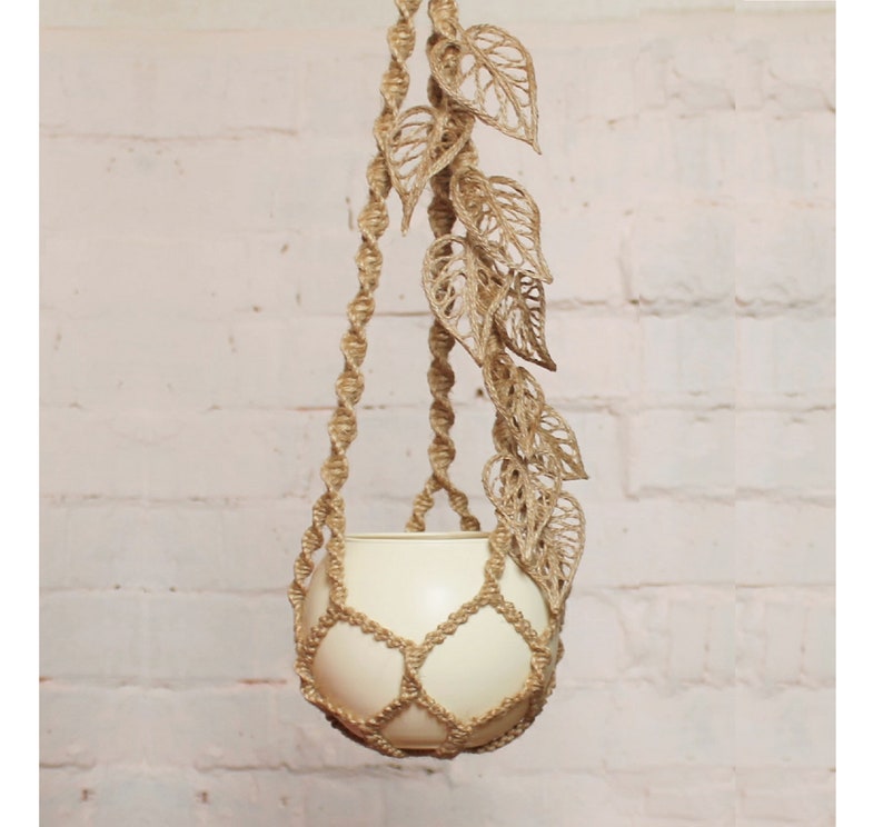 Macrame Plant Hanger Without Tassel Ceiling Plant Hanger Etsy