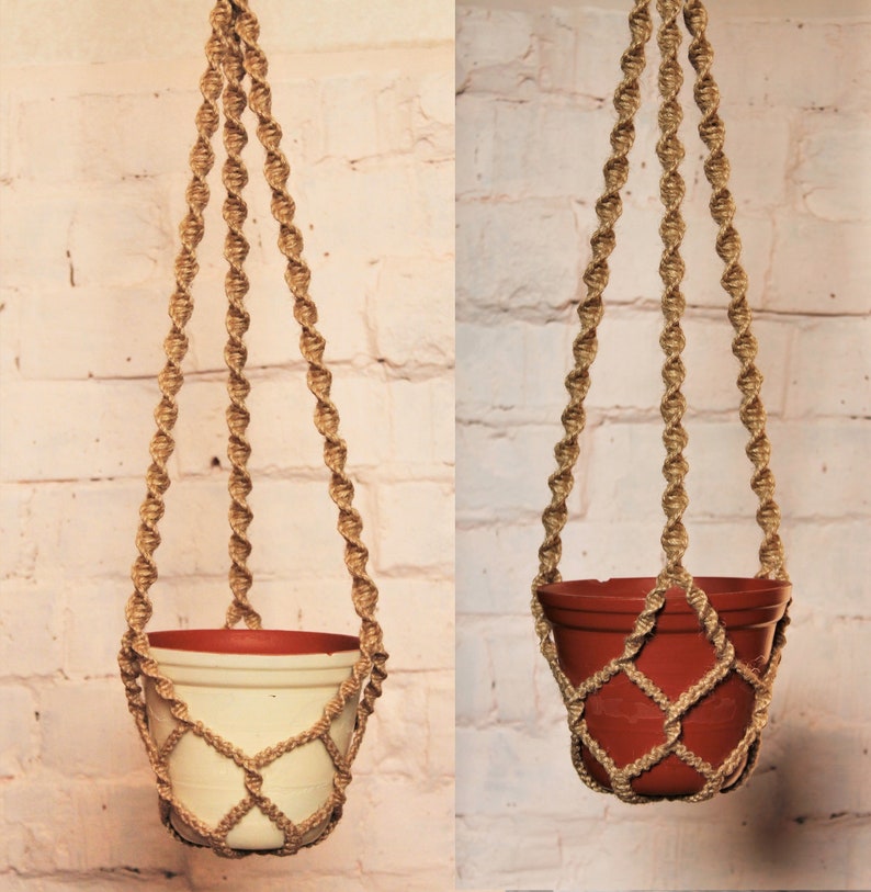 Macrame Plant Hanger Without Tassel Macramé plant hanging Etsy