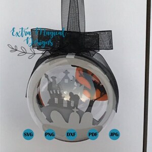 Christmas Halloween Haunted House Shadow Box 3D Christmas Ornament Digital Download SVG Template