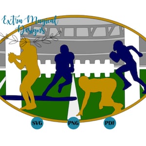 3D Mandala Sports Football Player Paper Cut File Digital Download SVG Template