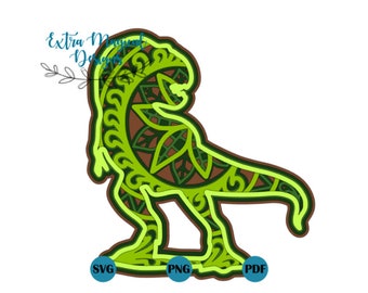 Download Dinosaur Mandala Svg Etsy