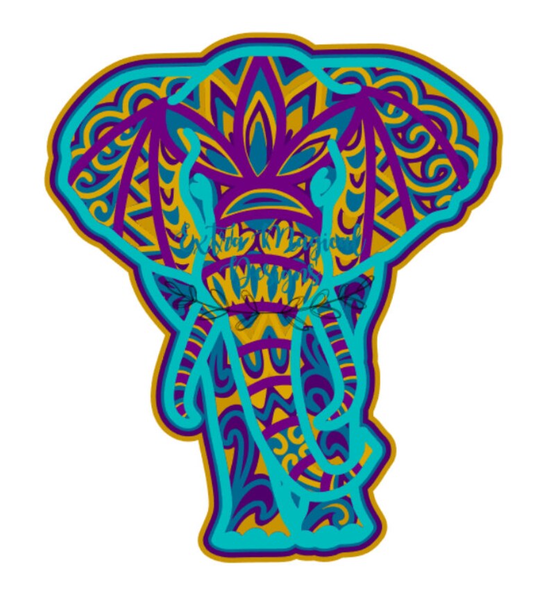 Download 3D Mandala African Elephant Paper Cut File Digital ...