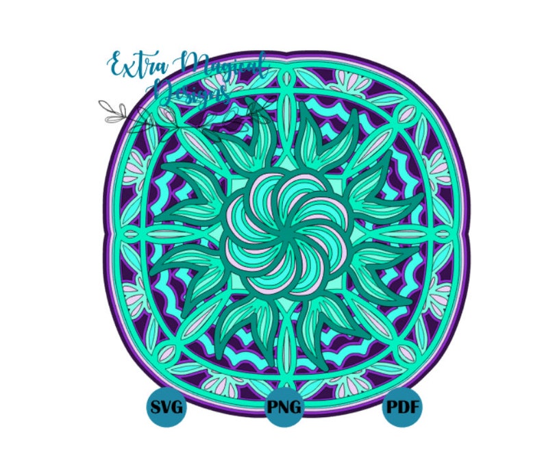 Download 3D Mandala Mermaid Paper Cut File Digital Download SVG | Etsy