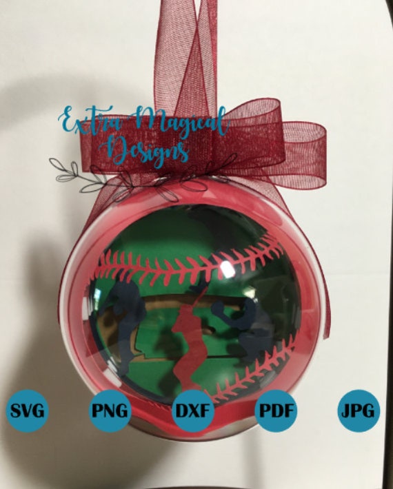 Download Christmas Sports Baseball Player Shadow Box 3d Christmas Etsy